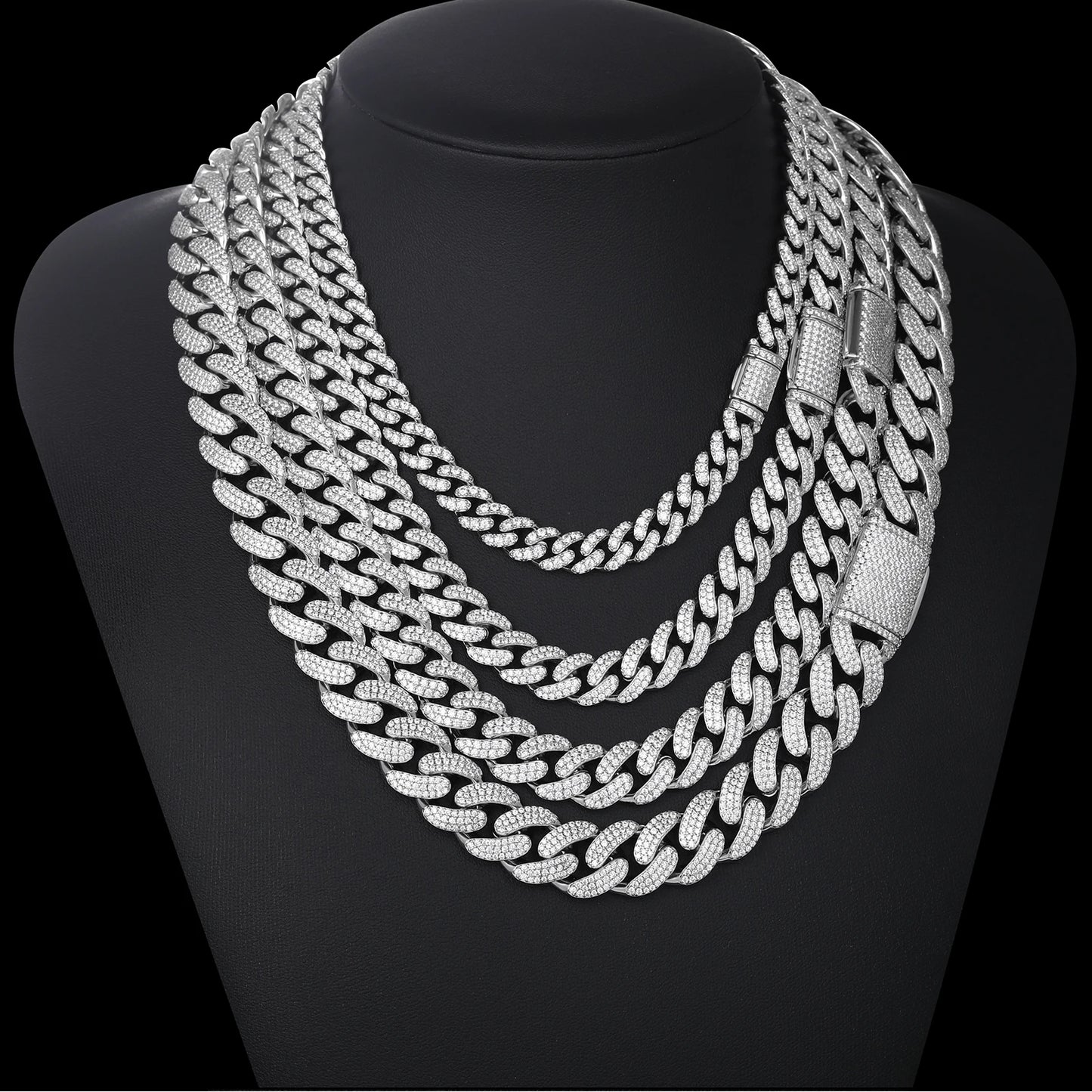 D VVS Moissanite 8-20Mm Necklace