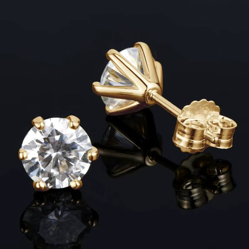 Original 1CT 2CT 3CT D Color Moissanite Earrings for Men Women Real Silver 925 Piercing Stud Earrings Fine Jewelry & Certificate