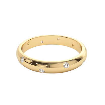 18K Gold Plated Moissainte Ring 925 Silver Wedding Engagement Promise Rings for Women Jewelry Rose Gold Bezel Setting Band