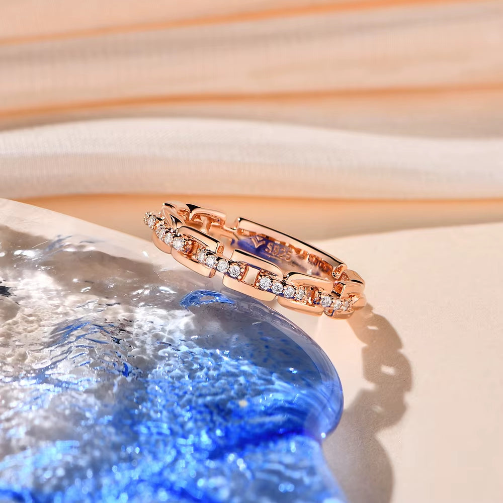 2022 Moissanite Ring Christmas Ring for Women Men 925 Sterling Silver Rose Gold Plated Engagement Wedding Fine Jewelry