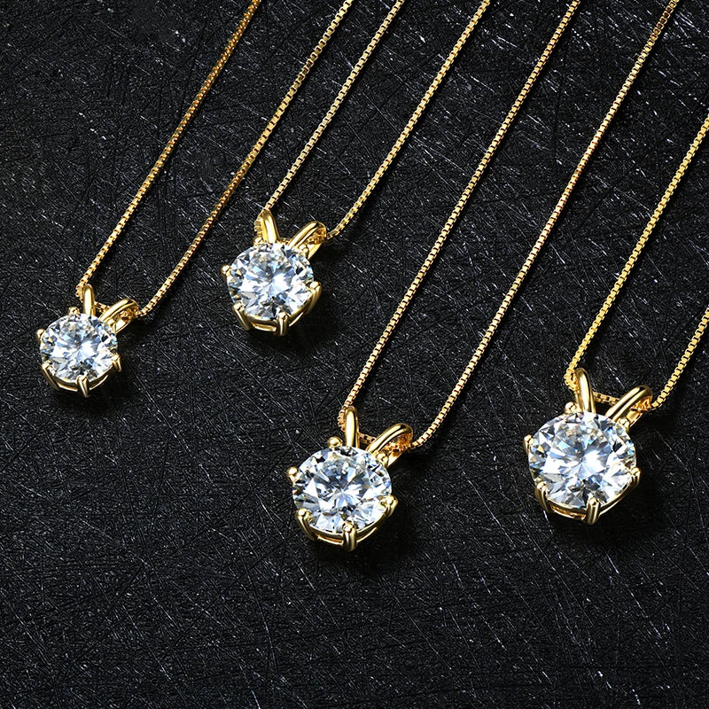 5-11Mm 4CT 5CT D-E Moissanite Solitaire Pendant Necklace for Women Real 925 Silver Original Jewelry with GRA Certificate 0.5-3CT