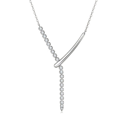 Anizw 2025 Large Y Letter D Color Moissanite Pendant Necklace for Women 925 Silver Y Shaped Necklaces Luxury Fine Jewelry Gifts