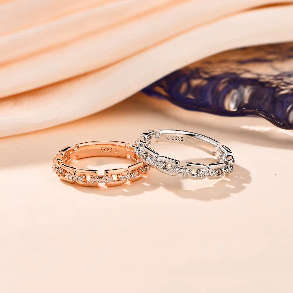 2022 Moissanite Ring Christmas Ring for Women Men 925 Sterling Silver Rose Gold Plated Engagement Wedding Fine Jewelry